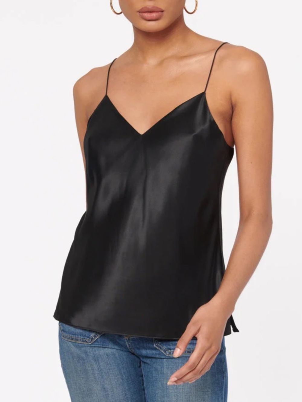 Nine West Black Satin Cami Top
